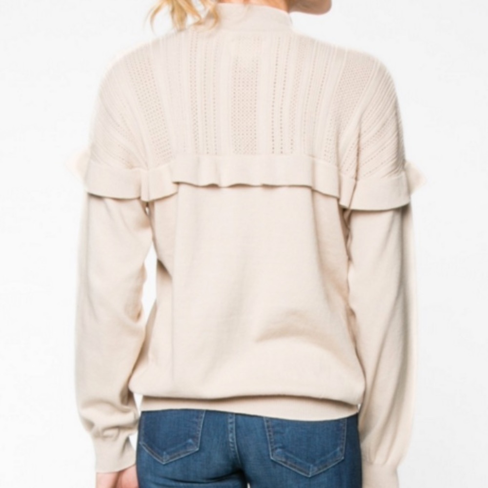 Everly Cream Cowl Neck Sweater - Picture 7 of 7
